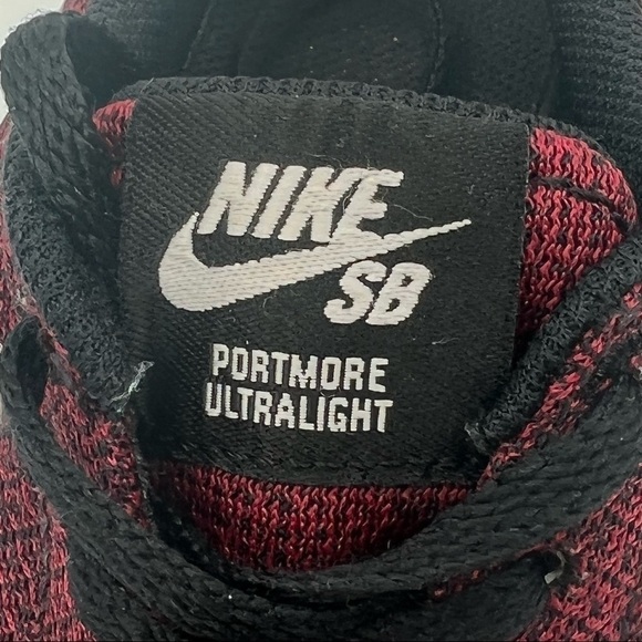 Nike Kids SB Portmore II Ultralight Burgundy Black Sneakers Size 3.5 Youth - Picture 4 of 9